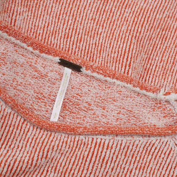 Free People Lenox Tunic Sweater Small Carrot Cake Oversized Ribbed Soft Knit - Picture 4 of 9